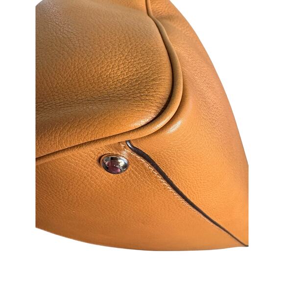 Salvatore Ferragamo Isabel Medium Leather Boston Bag in Tan - Picture 9 of 16